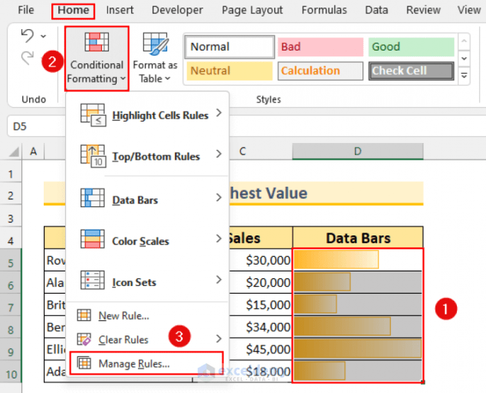 Define 25 as the maximum data bars