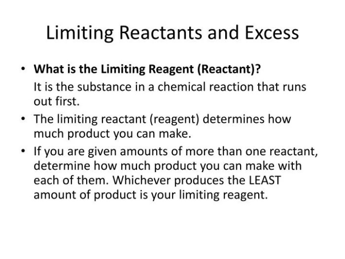 Limiting and excess reactants pogil