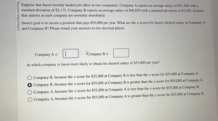 Suppose that jason recently landed job offers at two companies