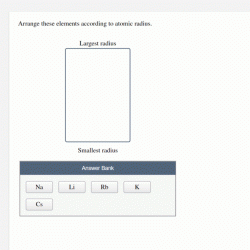 Radius answer atomic according elements arrange solved chegg smallest largest bank problem been has