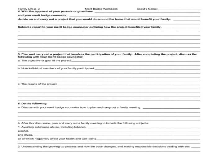 Cooking merit badge worksheet answers